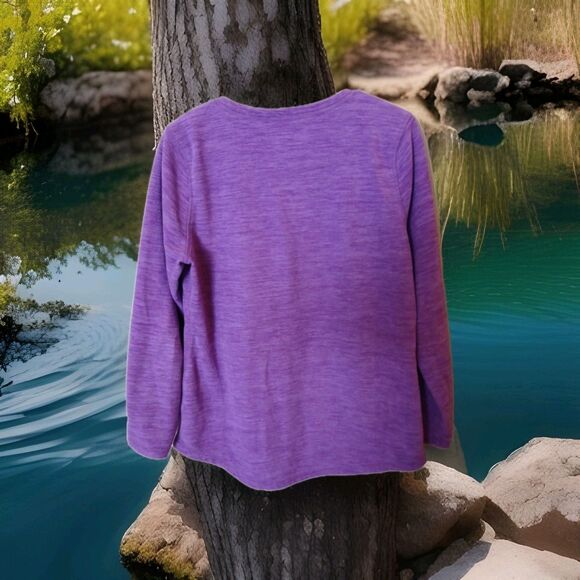 Tek Gear Women’s L Purple Long Sleeve Shirt Athletic Top Soft Brushed Interior - Picture 5 of 6